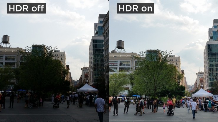 Без обработки HDR, участки сцены могут быть слишком темными на изображении