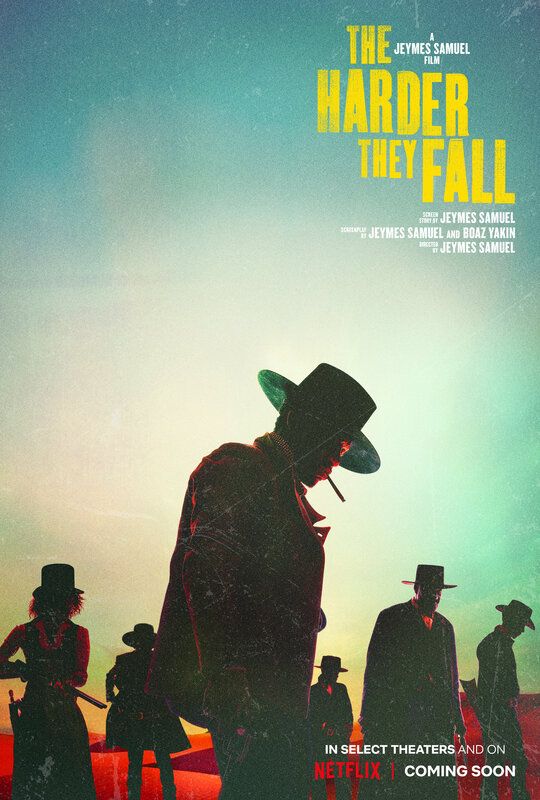 Постер к фильму Тем больнее падать / The Harder They Fall (2021) WEB-DL 1080p от селезень | Netflix