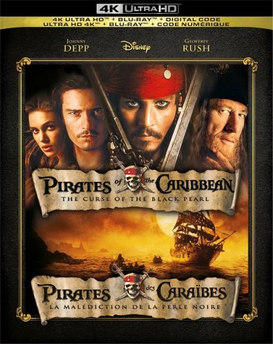 Постер к Пираты Карибского моря: Проклятие Черной жемчужины / Pirates of the Caribbean: The Curse of the Black Pearl (2003) UHD BDRemux 2160p от селезень | 4K | HDR | Лицензия